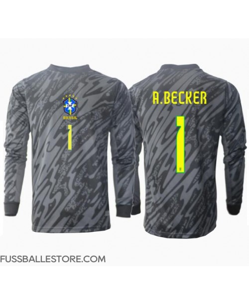 Günstige Brasilien Alisson Becker #1 Torwart Auswärtstrikot Copa America 2024 Langarm